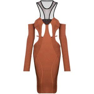 Nensi Dojaka strappy cutout halter midi dress
